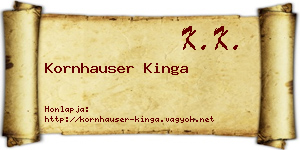 Kornhauser Kinga névjegykártya